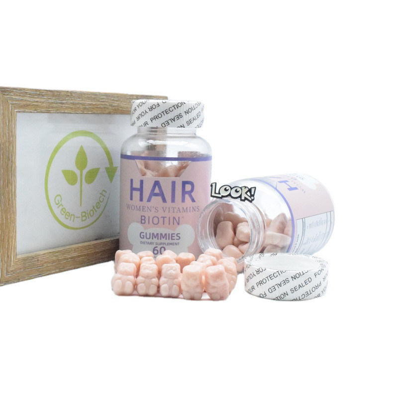 Vegan Biotin Collagen Gummies GMP For Hair Skin Nail Growth Biotin ...