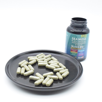 Private Label Sea Moss Black Seed Oil Ashwagandha Capsules For Women And Men