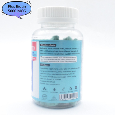 5000MCG Hair Growth Bear Gummies Gluten Free Dl Alpha Tocopheryl Acetate