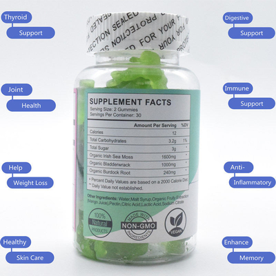 Slimming Biotin Vitamin Supplements 60 Premium Sea Moss Gummies