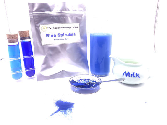 Pure ISO Natural Food Colorings Blue Spirulina Phycocyanin Powder E18 Value