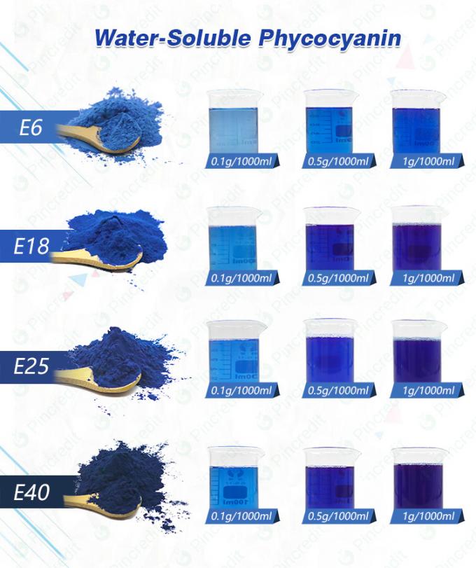 Natural Spirulina Phycocyanin Blue Pigment E6 E18 E25 ISO HACCP